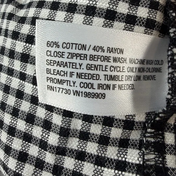 Women's Textured Corset Midi Dress - A New Day™ Black Gingham 6 - Picture 8 of 8